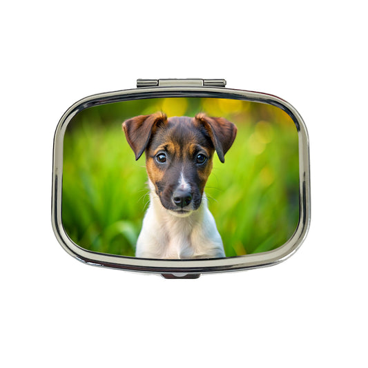 Smooth Fox Terrier Dog Puppy Photo Travel Pill Box Case