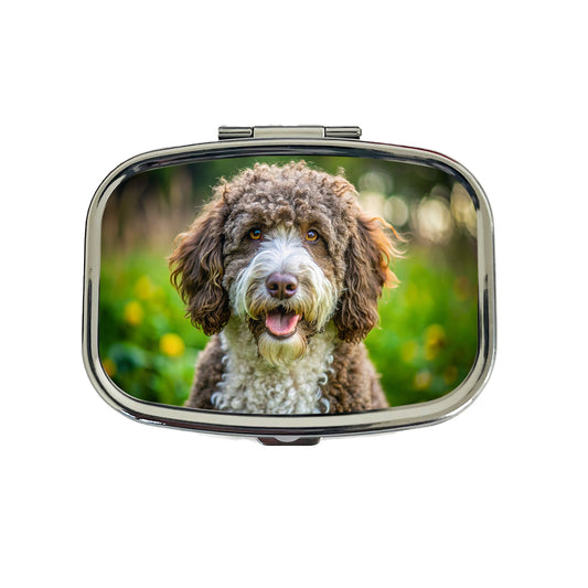 Spanish Water Dog Photo Travel Pill Box Case