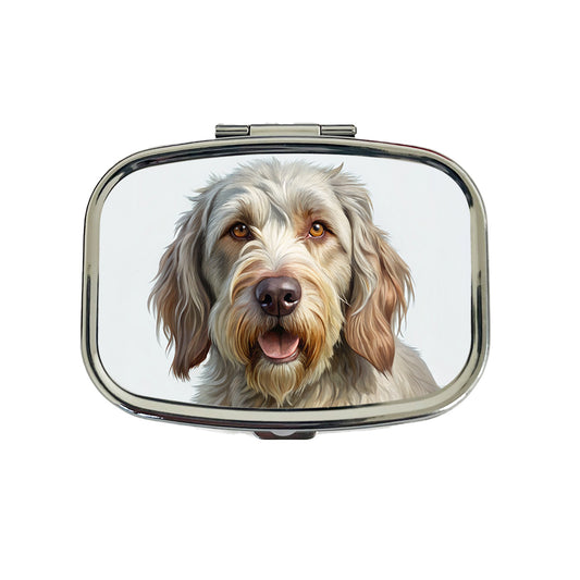 Spinone Italiano Dog Illustration Travel Pill Box Case