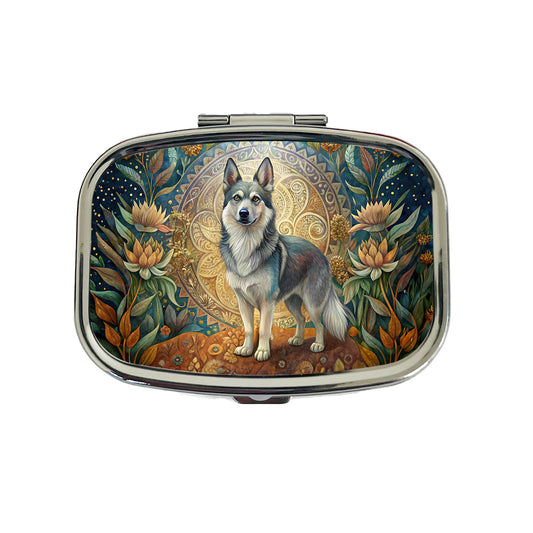 Swedish Vallhund Dog Art Nouveau Travel Pill Box Case