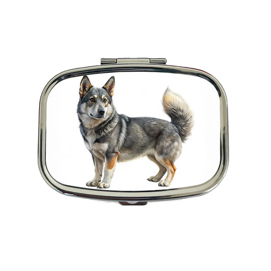Swedish Vallhund Dog Illustration Travel Pill Box Case