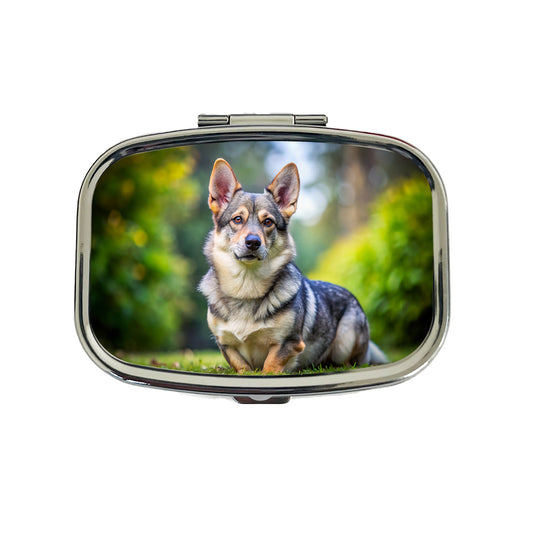 Swedish Vallhund Dog Photo Travel Pill Box Case