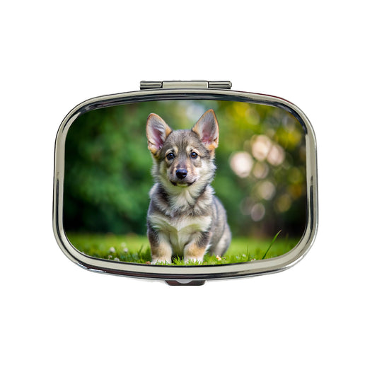 Swedish Vallhund Dog Puppy Photo Travel Pill Box Case