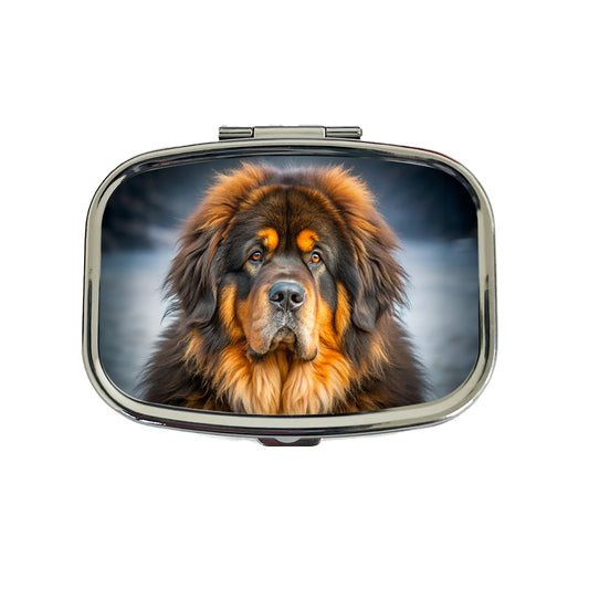 Tibetan Mastiff Dog Photo Travel Pill Box Case