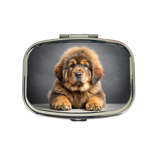 Tibetan Mastiff Dog Puppy Photo Travel Pill Box Case