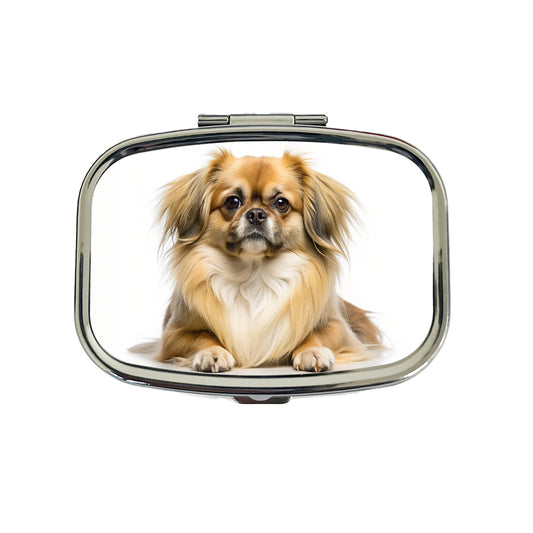 Tibetan Spaniel Dog Photo Travel Pill Box Case