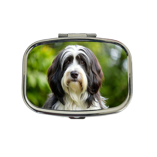 Tibetan Terrier Dog Photo Travel Pill Box Case