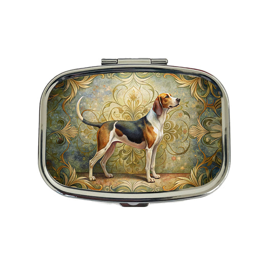 Treeing Walker Coonhound Dog Art Nouveau Travel Pill Box Case