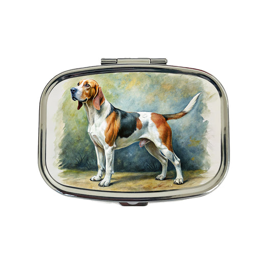 Treeing Walker Coonhound Dog Illustration Travel Pill Box Case