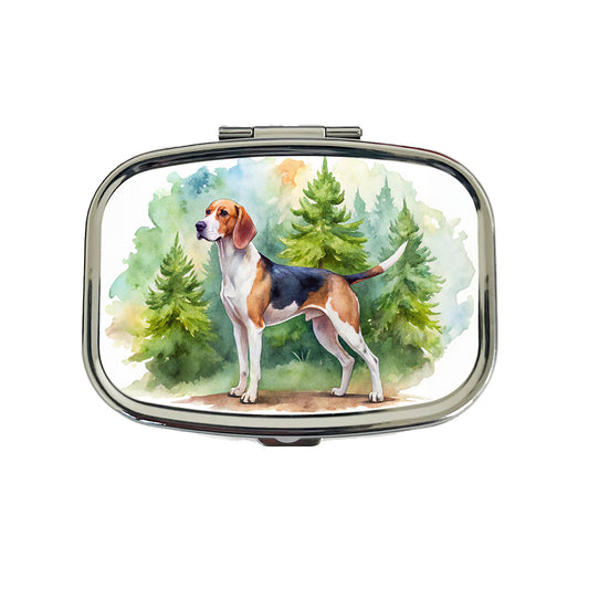 Treeing Walker Coonhound Dog Watercolor Style Travel Pill Box Case