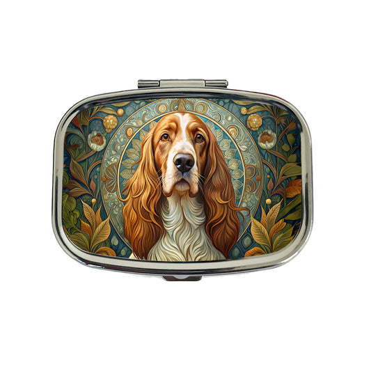 Welsh Springer Spaniel Dog Art Nouveau Travel Pill Box Case
