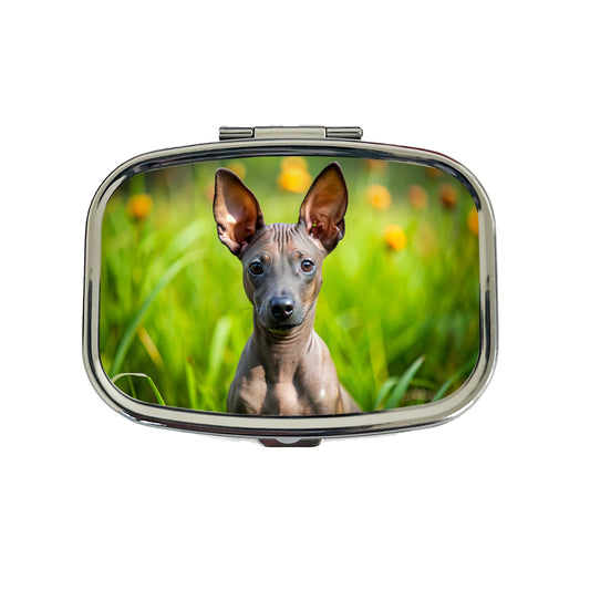 Xoloitzcuintli Xolo Mexican Hairless Dog Puppy Photo Travel Pill Box Case