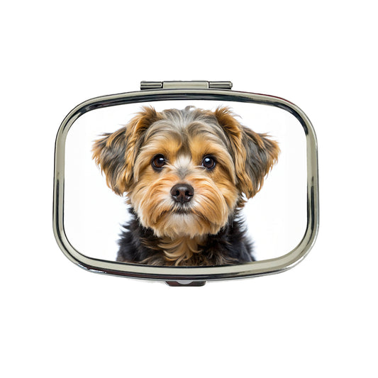 Yorkipoo Dog Photo Travel Pill Box Case