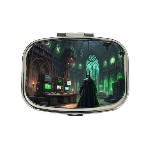 Evil Supervillain Lair Travel Pill Box Case