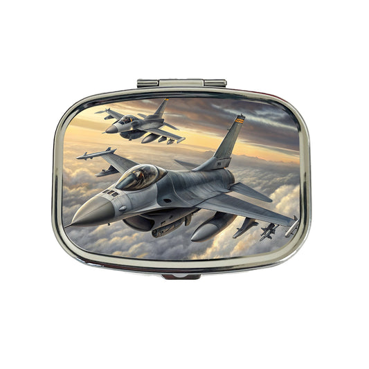F-16 Fighting Falcon Viper Planes Flying In Formation Travel Pill Box Case