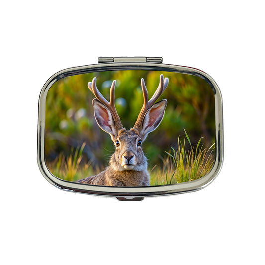 Jackalope In The Wild Travel Pill Box Case