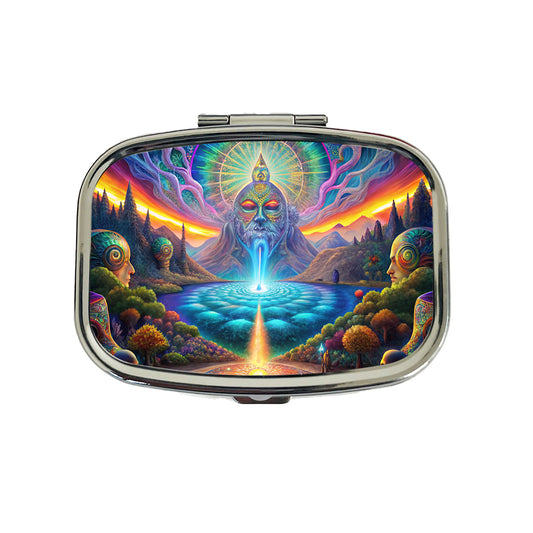 Psychedelic Mysticism Mystical Scene Travel Pill Box Case