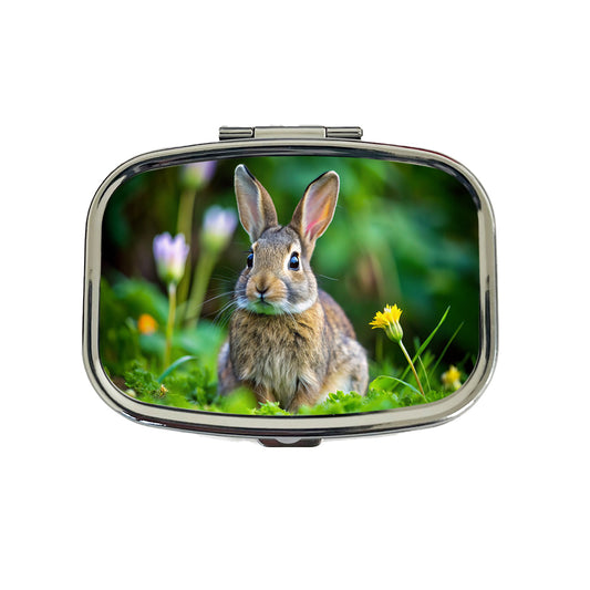 Rabbit Bunny Photo Travel Pill Box Case