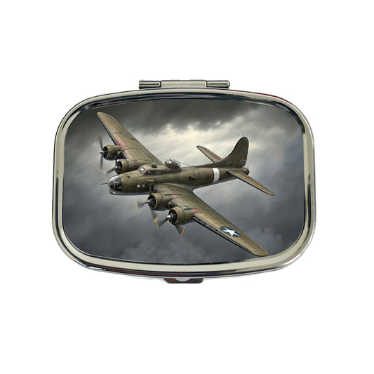WWII B-17 Flying Fortress Heavy Bomber US Air Force Travel Pill Box Case