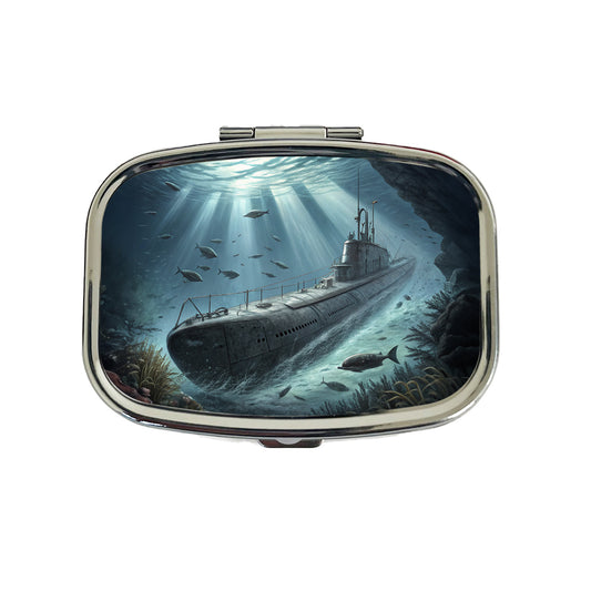 WWII German U-Boat Submarine Travel Pill Box Case