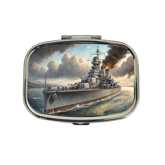 WWII Heavy Cruiser Travel Pill Box Case