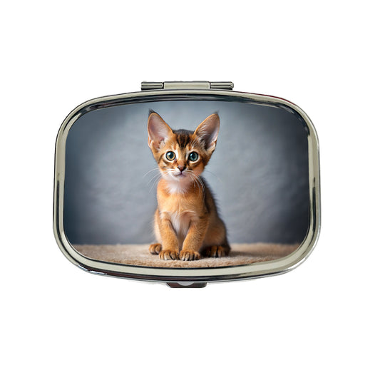 Abyssinian Cat Kitten Photo Travel Pill Box Case
