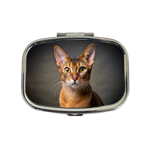 Abyssinian Cat Photo Travel Pill Box Case