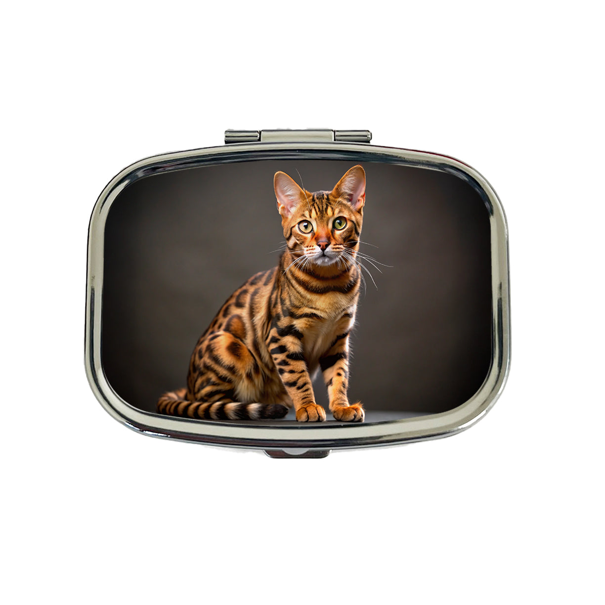 Bengal Cat Photo Travel Pill Box Case