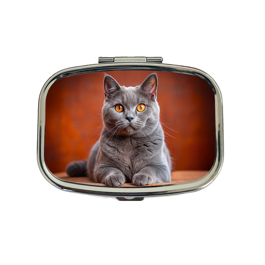 Chartreux Cat Photo Travel Pill Box Case
