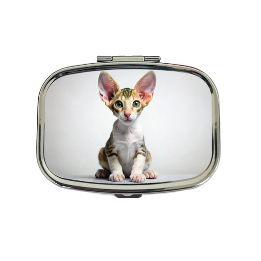 Cornish Rex Cat Kitten Photo Travel Pill Box Case
