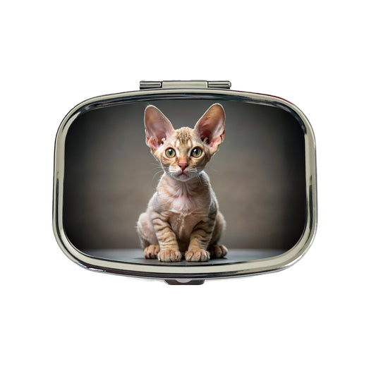 Devon Rex Cat Kitten Photo Travel Pill Box Case