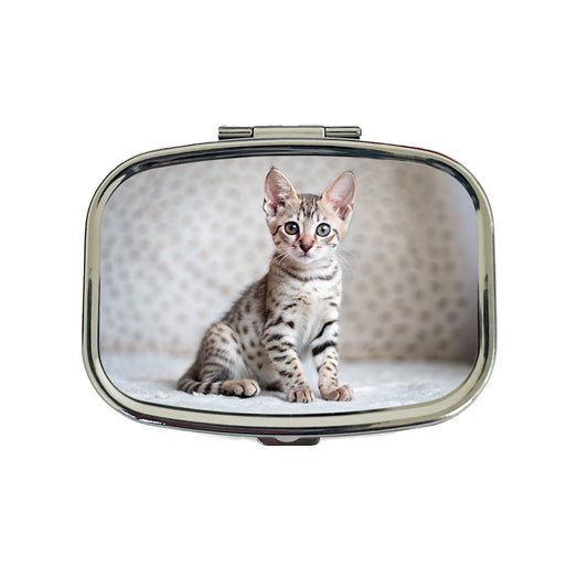 Egyptian Mau Cat Kitten Photo Travel Pill Box Case