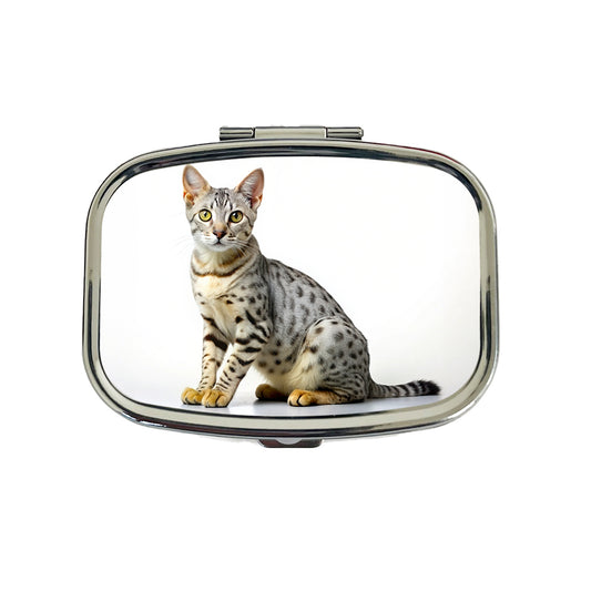Egyptian Mau Cat Photo Travel Pill Box Case