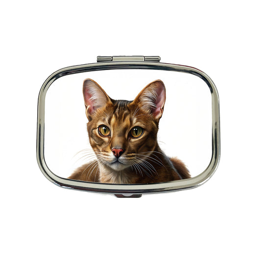 Havana Brown Cat Illustration Travel Pill Box Case