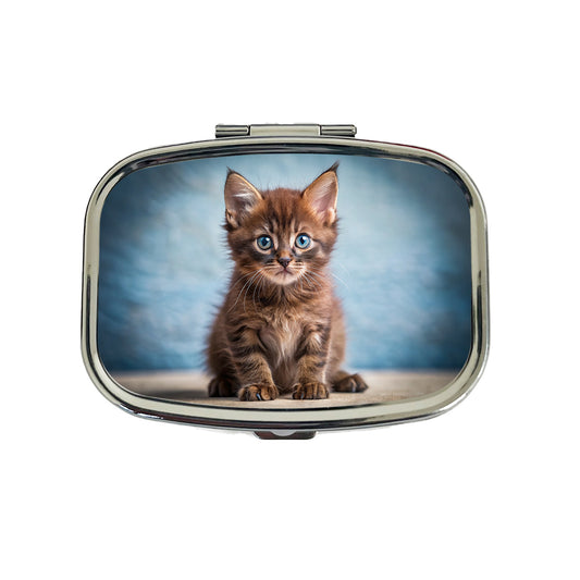 Havana Brown Cat Kitten Photo Travel Pill Box Case