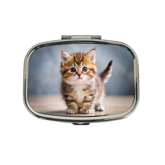 Munchkin Cat Kitten Photo Travel Pill Box Case