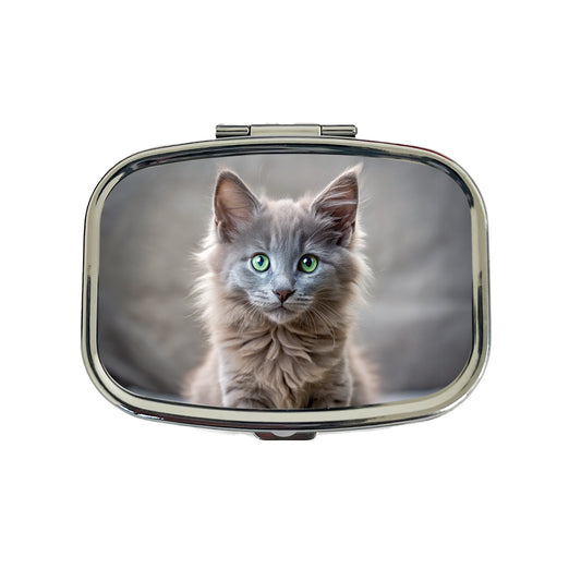 Nebelung Cat Kitten Photo Travel Pill Box Case