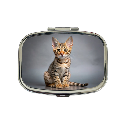 Ocicat Cat Kitten Photo Travel Pill Box Case