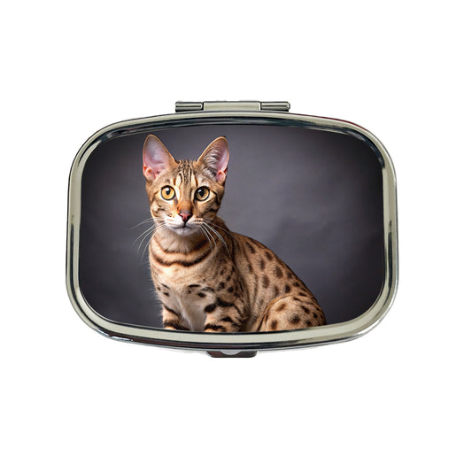 Ocicat Cat Photo Travel Pill Box Case