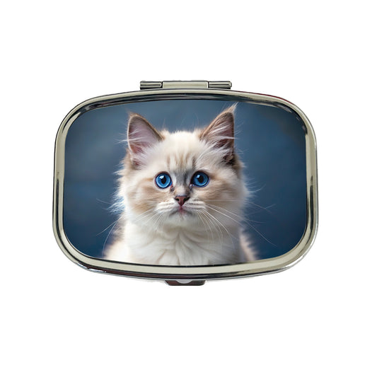 Ragdoll Cat Kitten Photo Travel Pill Box Case
