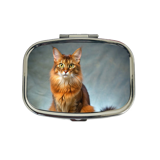 Somali Cat Kitten Photo Travel Pill Box Case
