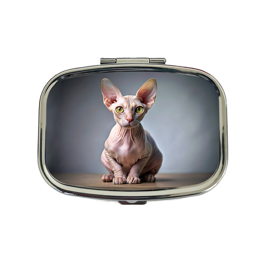 Sphynx Cat Photo Travel Pill Box Case