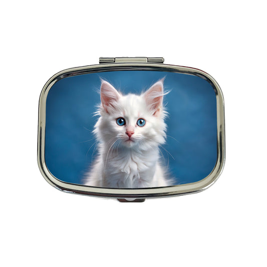 Turkish Angora Cat Kitten Photo Travel Pill Box Case