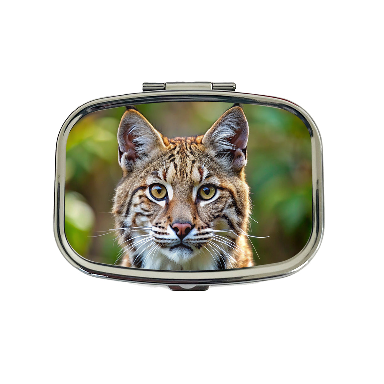 Bobcat Face Photo Travel Pill Box Case