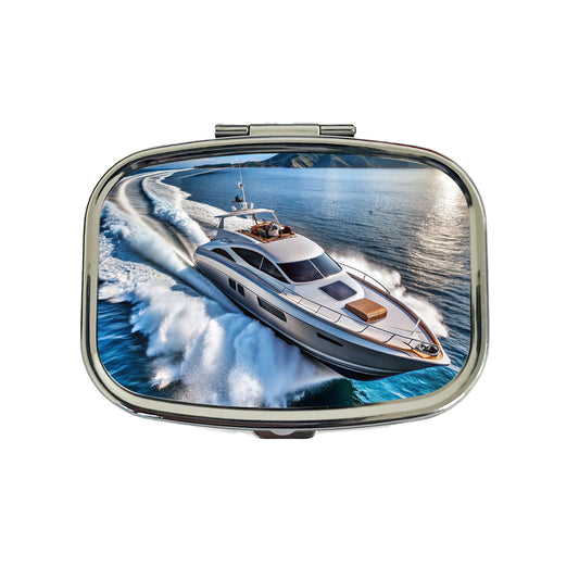 High-Performance Boat At Sea Travel Pill Box Case