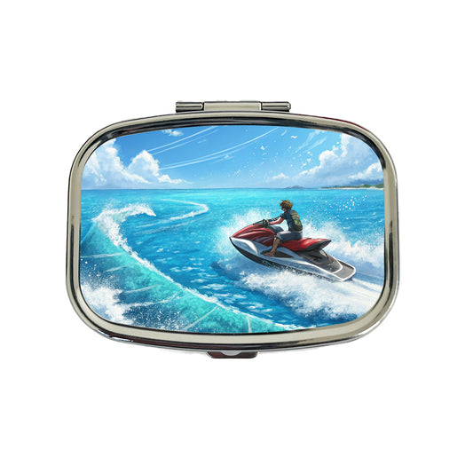 Jet Ski Skiing On Vacation Travel Pill Box Case