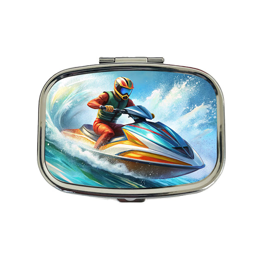 Jet Ski Skiing Racing Travel Pill Box Case