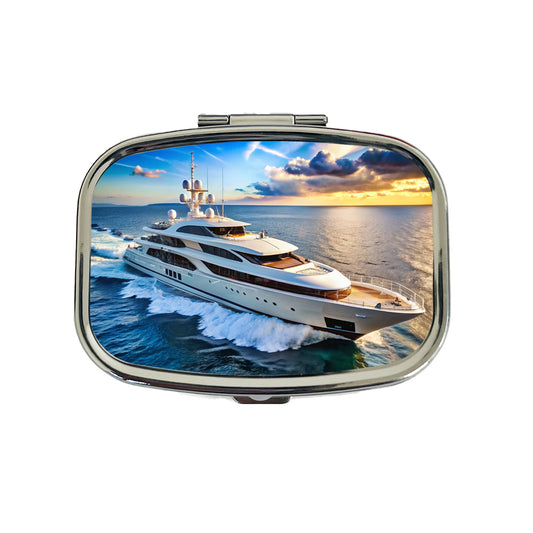 Luxury Yacht Ship At Sea Travel Pill Box Case