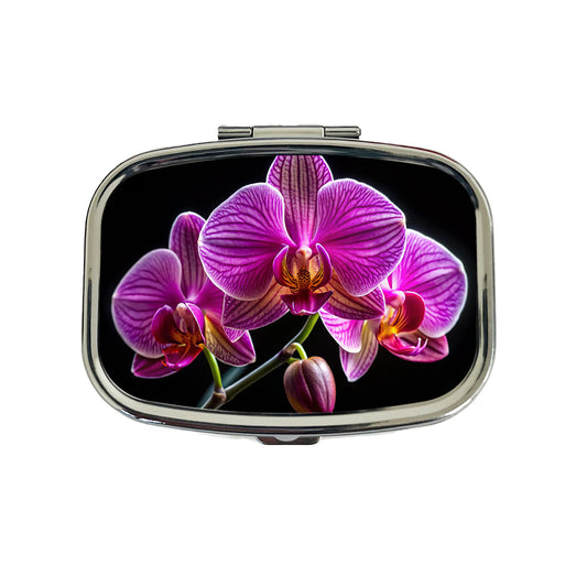 Orchid Flower Photo Travel Pill Box Case