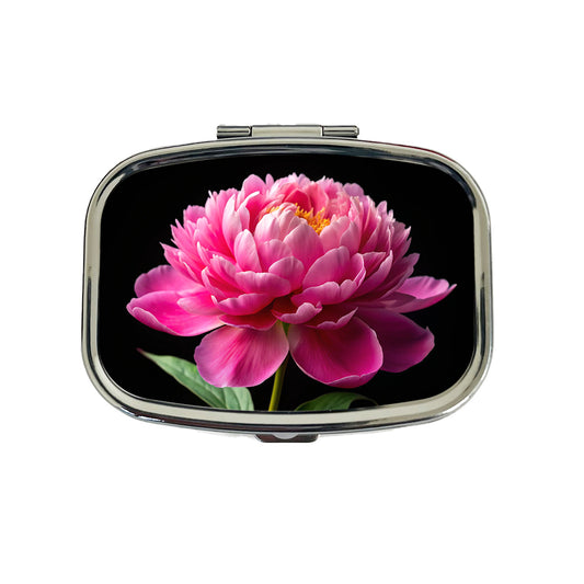 Peony Flower Photo Travel Pill Box Case